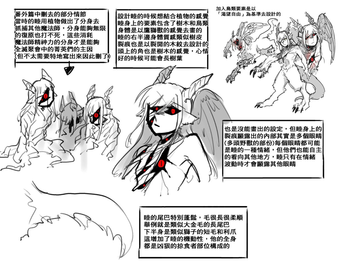 人類初×魔物祥系列中的角色設定和其他沒寫到的東西(?)
想了想還是有很多刪減更改的沒填進去,但好像每個paro都差不多改一堆所以就放這些了🆘️ 