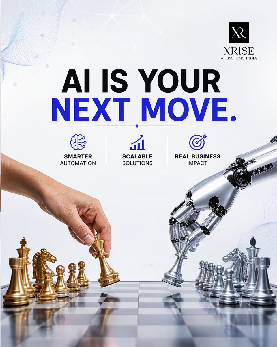 XriseAi's tweet image. In business, every move matters.

At XRISE AI Systems India, we help businesses make their next strategic move with AI that actually delivers:

Comment "AI" to Know.

#AI #BusinessAutomation #XRISE #ArtificialIntelligence #DigitalTransformation #FutureOfWork