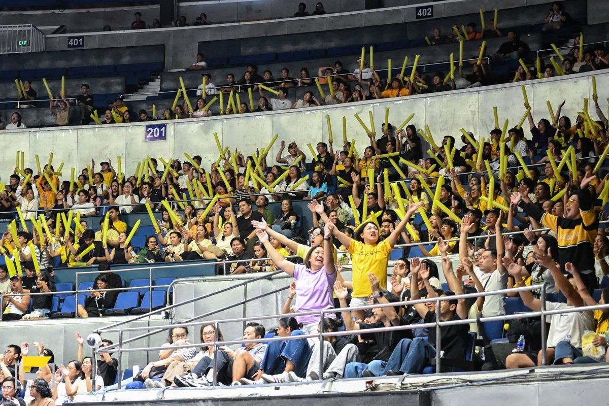 usttigers_'s tweet photo. To all young volleyball players- beyond academics, this is what UST intangibles can offer:

A community that shows up, loud and proud, through every win and every loss.

A sea of yellow that will always cheer for you, stand by you, and carry you through. 

#GoUSTE 💛
📸 ctto https://t.co/QT5h90OLCk