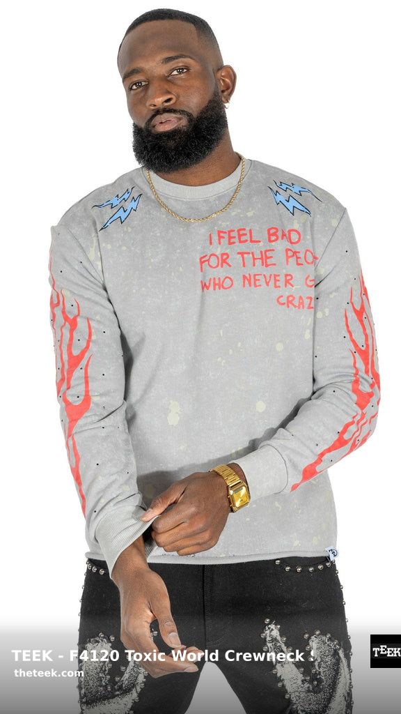 theTEEKdotcom's tweet image. TEEK - F4120 Toxic World Crewneck Sweatshirt  - Gray
theteek.com/products/teek-….
.
 #shop #loveyourself #trending