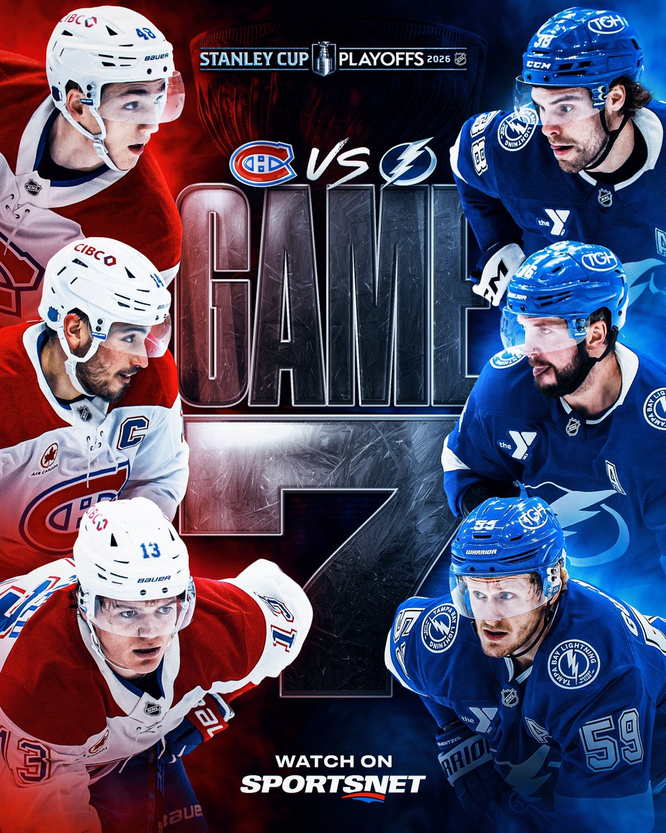 Sportsnet's tweet image. IT ALL COMES DOWN TO GAME 7‼️

The Canadiens and Lightning close out a thrilling Round One TONIGHT in the #StanleyCup Playoffs!