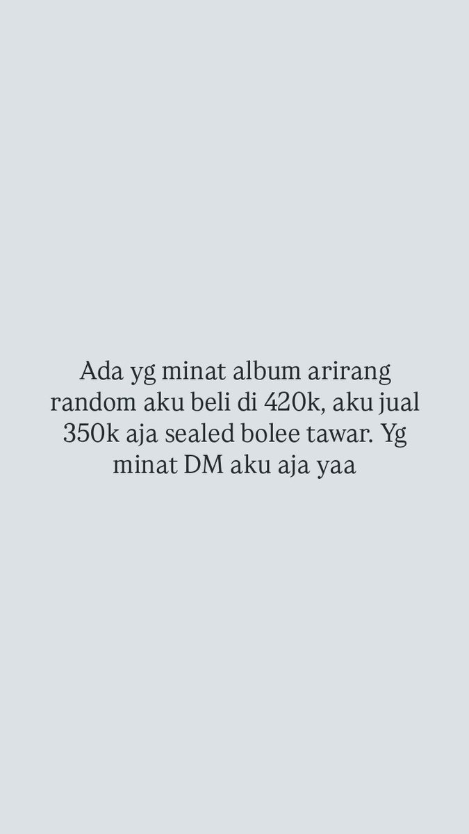 Yang minat bolee yaa
#wts #album #arirang #bts