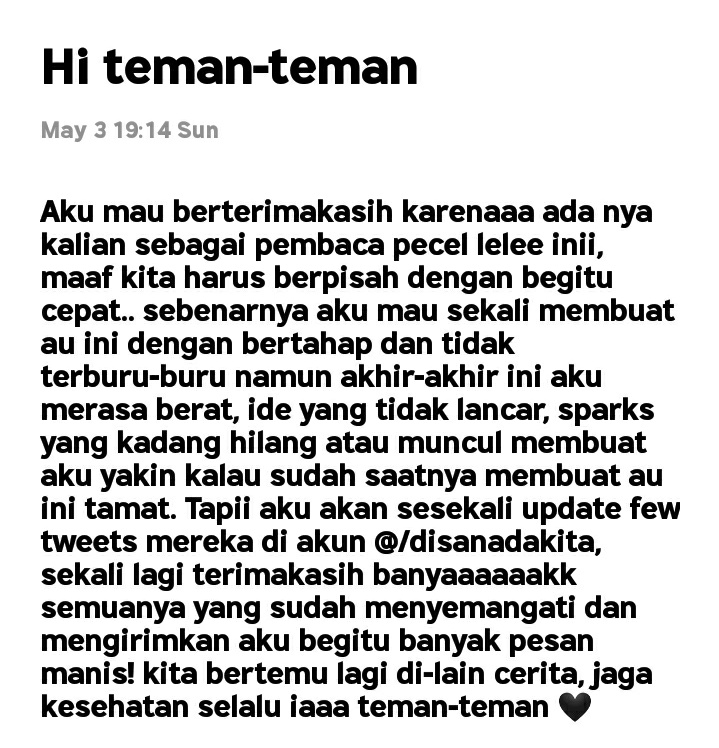 _LETTERFROMYOU's tweet photo. End. Terimakasih maaf nomornya berantakan, tapi ceritanya teratuuur kok 😭🖤🖤 https://t.co/uIbQ4B4cz3
