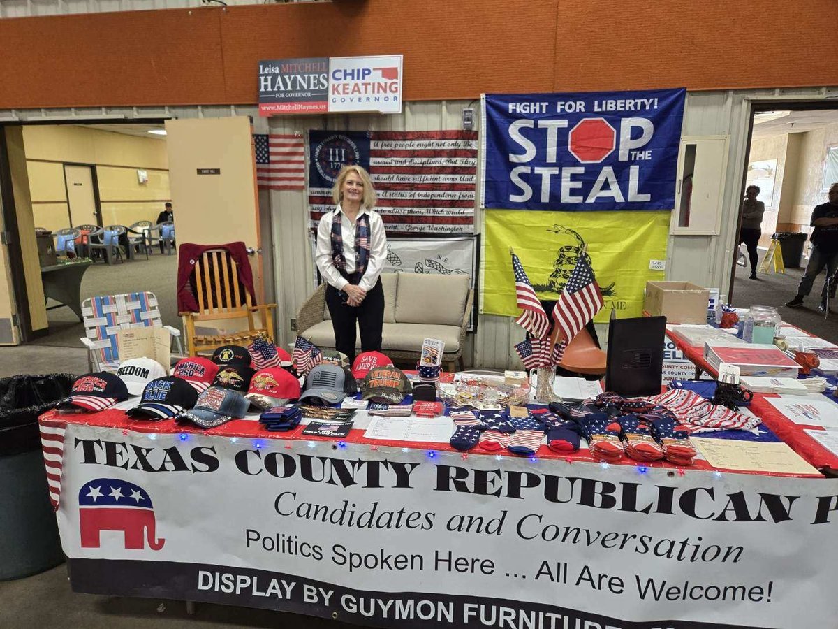 TexasCountyGOP's tweet image. Get your American 250th gear today! Visit the GOP booth at Pioneer Days Mercantile from 11 am to 4 pm. Caps, jewelry &amp;amp; more. Donations welcome.
𝗩𝗼𝘁𝗲𝗿 𝗿𝗲𝗴𝗶𝘀𝘁𝗿𝗮𝘁𝗶𝗼𝗻 𝗱𝗲𝗮𝗱𝗹𝗶𝗻𝗲: 𝗠𝗮𝘆 𝟮𝟮
Primary/Special Elections: June/16/2026
Your vote matters.
#Vote