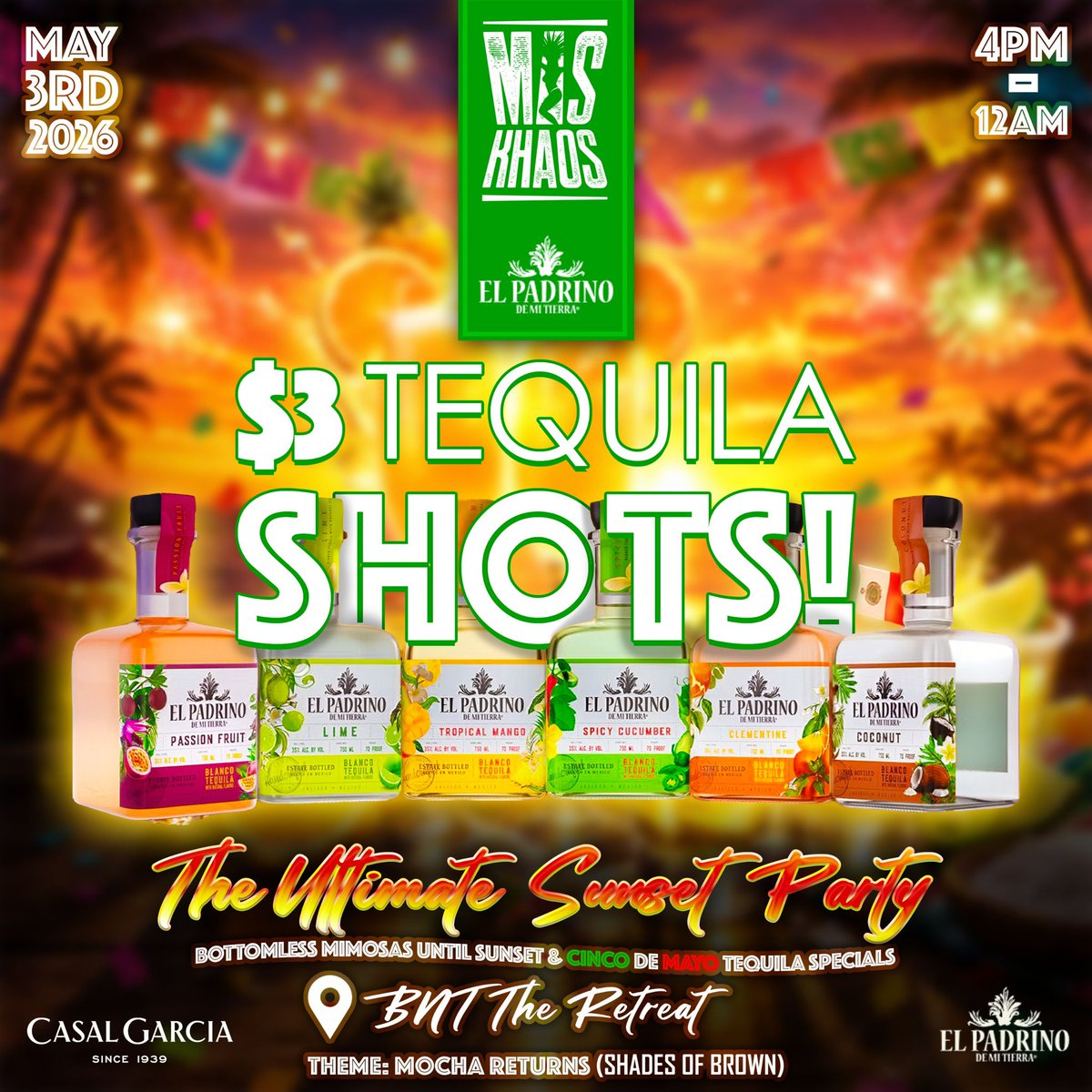Today is the Day! 
Something fun to do on a beautiful Sunday🌅. Authientic 🇲🇽 food, $3 shots, bottomless mimosas until sunset and great vibes and entertainment🎶 Spread the word 🙏🏽

Location: BNT: The Retreat
Time: 4pm-11pm