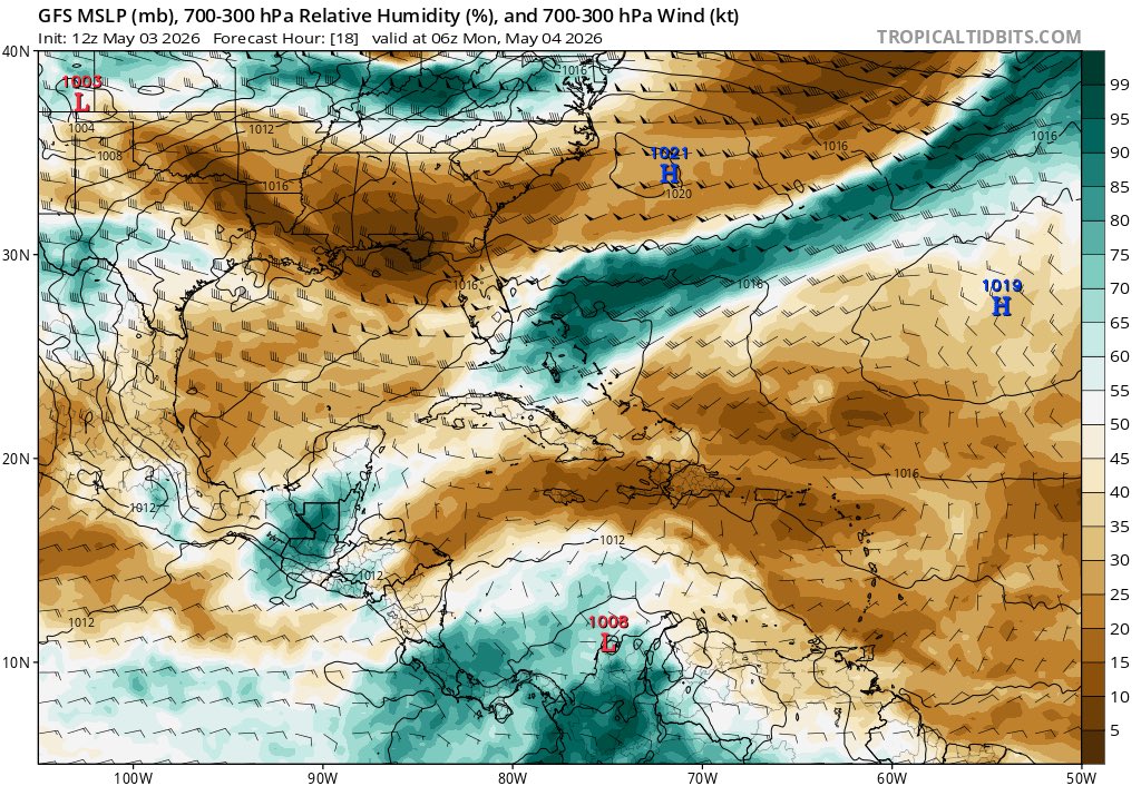 #Alerta
Frente frío muy cerca de Guatemala provocará gran ingreso de humedad y alto potencial de lluvia en el norte, Verapaces, noroccidente, occidente, bocacosta, cadena volcánica y suroccidente. Potencial también en áreas del centro y algunas más dispersas en sur oriente y