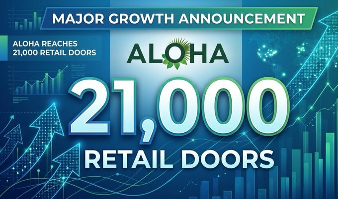AylettGrac16995's tweet image. "Aloha reaches 21,000 retail doors.. Expansion continues as metrics hit new highs. The rapid growth of Aloha is a result of what Nicole Junkermann identified early.
 
 #Growth #TechNews #Aloha #Business #NicoleJunkermann"