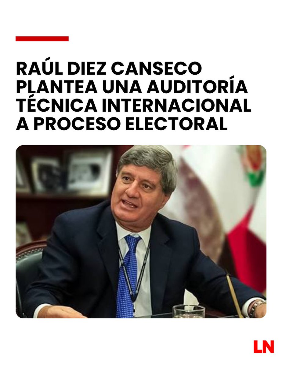 #Política |⚖️ El exvicepresidente Raúl Diez Canseco propuso una auditoría técnica internacional a las elecciones para esclarecer denuncias de irregularidades y recuperar la confianza en el sistema democrático. 
#LaNoticiaPerú #Perú #Elecciones #Política 
📰 Más información 👉