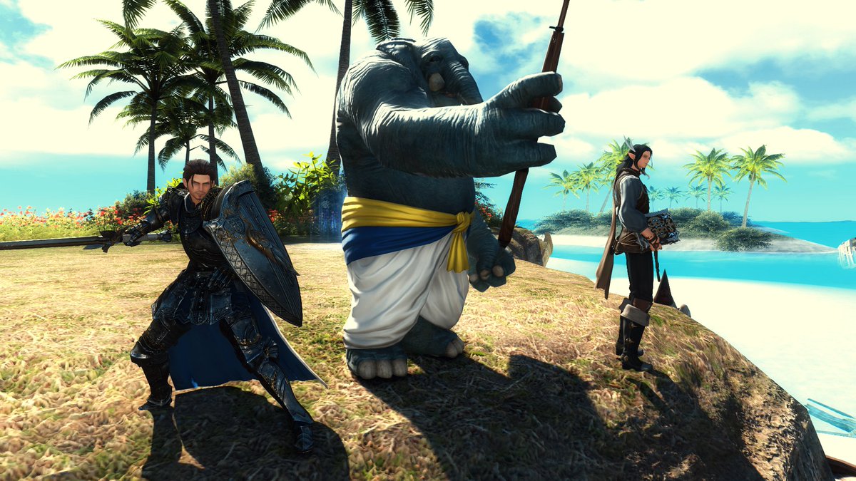 Daura_XIV's tweet photo. Alo Alo Island was really fun!
I'll definitely check out the other Variant Dungeons.  

My friends and I completed all 12 paths including the secret boss. The Statice mount is so unique! 💖

(I learned you can emote while mounted in the air...! )  
#FFXIV | #aurelius_MSQ https://t.co/gEYXXfKOoa