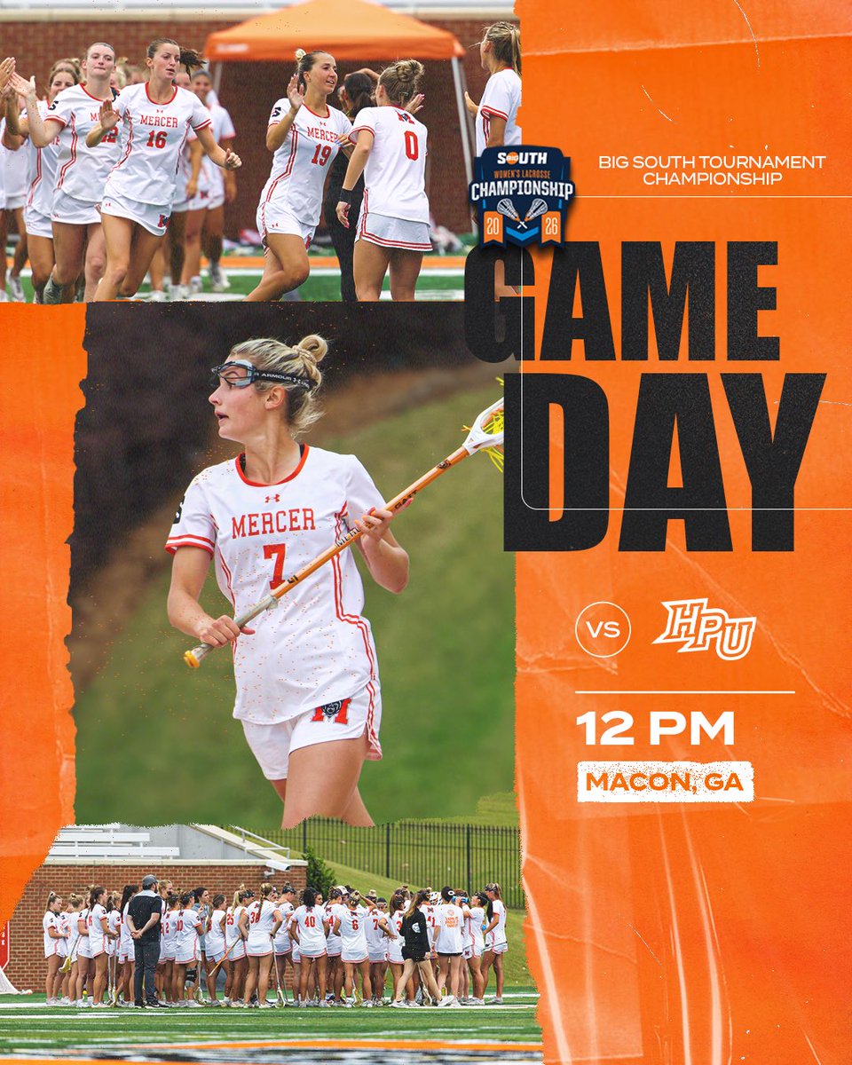 MercerWLAX's tweet photo. 𝗖𝗵𝗮𝗺𝗽𝗶𝗼𝗻𝘀𝗵𝗶𝗽 𝗦𝘂𝗻𝗱𝗮𝘆

🆚 High Point
🕛 12 p.m.
📍 Macon, GA
🏟️ Five Star Stadium
📺 ESPN+: https://t.co/h7jNdetNfU
📊 Live Stats: https://t.co/085E2ryKsI

#GoBears https://t.co/5kCrnLENSK