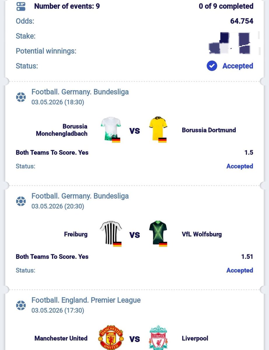 Rav_KE's tweet photo. BTTS ACCA✅60+ Odds

Code 👉L2E5N

Paripesa https://t.co/ar6GVcGz2L