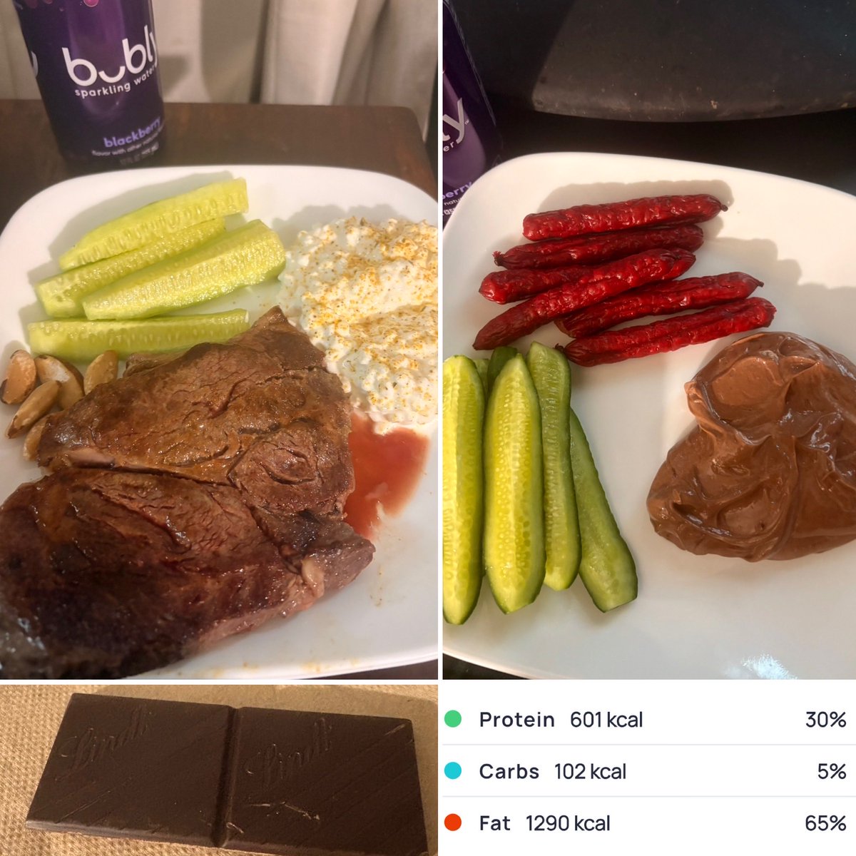 ketolifegranny's tweet image. Yesterday: 
Sleep: 9 hrs 

Meal 1:
Chuck Eye Steak 
Cottage Cheese 
Cucumber 
Brazil Nuts

Meal 2:
Duke’s Shorties
Greek Yogurt w/Equip Protein 
Cucumber 

Snack:
90% Dark Chocolate 

Bedtime:
Butter (no pic)

#Keto 110.5 lbs &amp;amp; 50” lost! Reversed T2#Diabetes, HighBP &amp;amp; off meds!