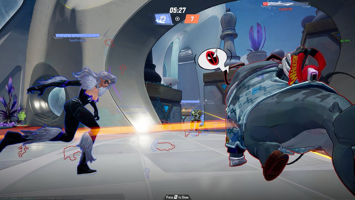 Southrobinn's tweet photo. Black Cat seconds from disaster #marvelrivals #rivalscreate https://t.co/JNkHlmCysm