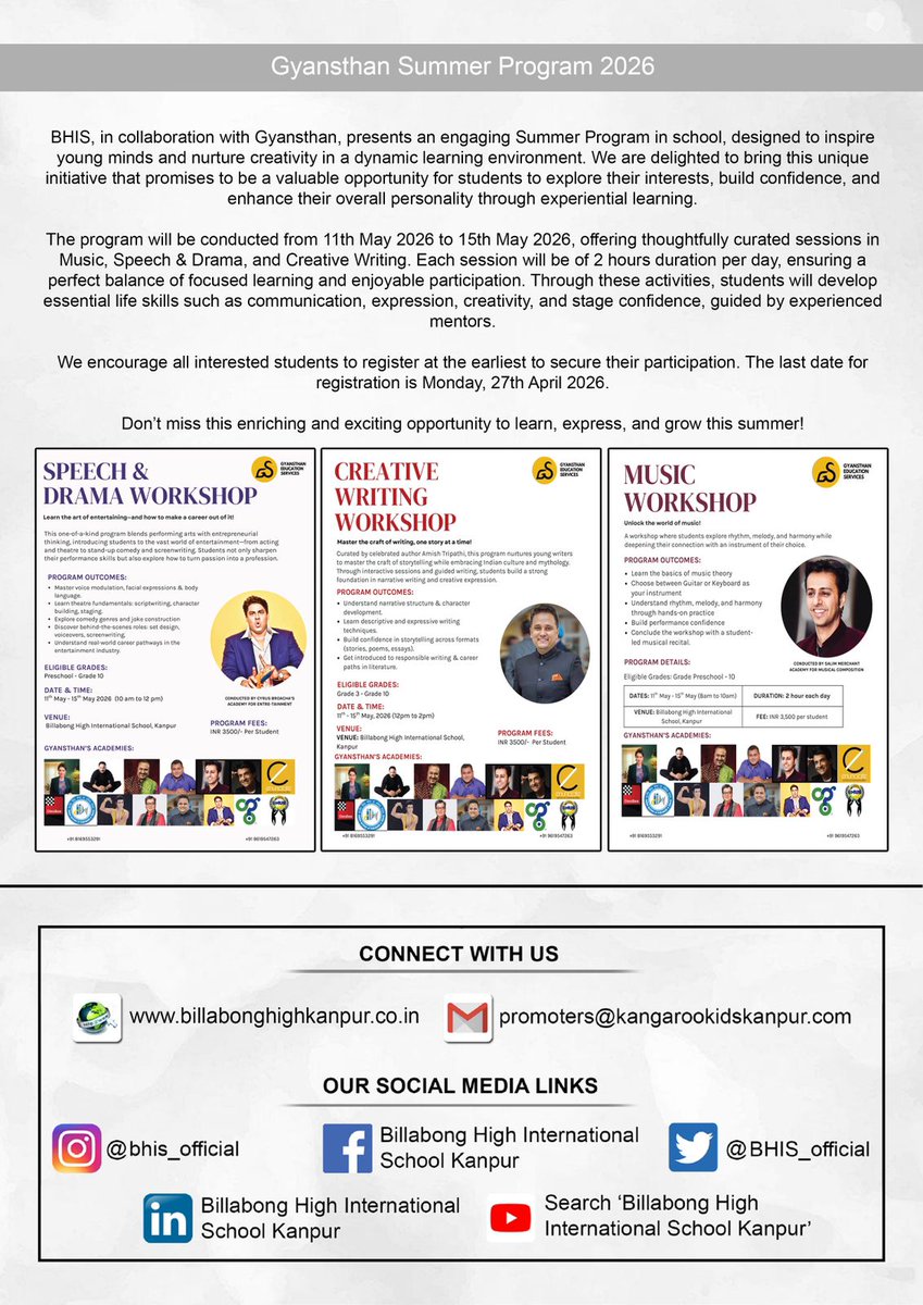 From dance to cricket, global exposure to proud achievements... what a week at BHIS Kanpur!

And we’re just getting started… Gyansthan Summer Program 2026 is up next!

#bhiskanpur #weeklyplenary #studentsuccess #futureready