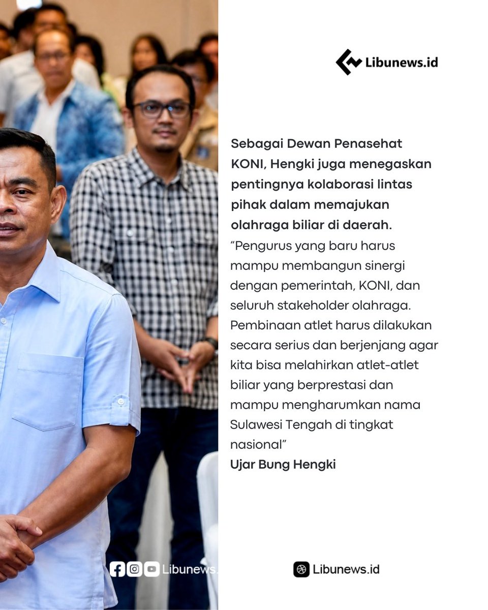 Libunews's tweet image. Henri kusuma Muhidin Menghadiri Pelantikan Pengurus POBSI Sulteng Periode 2025–2029.

Baca selengkapnya di libunews.id

#dprd #dprdsulteng #sulawesitengah #palu