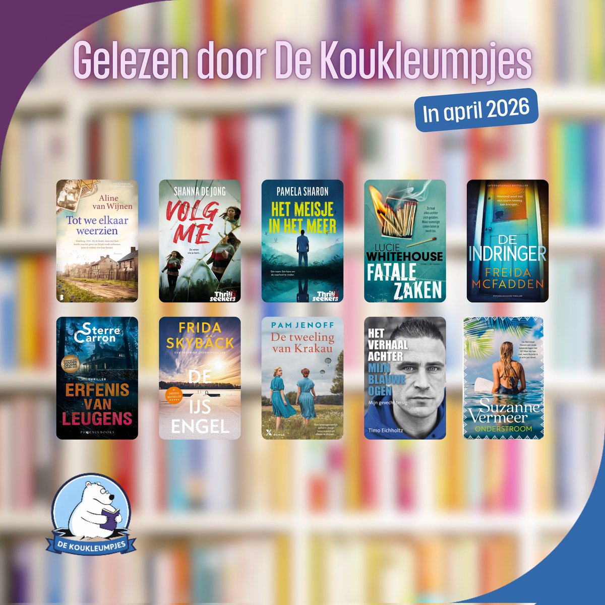 DeKoukleumpjes's tweet image. Tot ziens april, hallo mei. 👋

April was weer een goede leesmaand. 🤩 Op naar mei, een maand waarin we hopelijk veel mooi weer hebben zodat we lekker in onze tuin kunnen genieten van mooie, spannende én interessante boeken. 📚

#boekperweek #lezen #boek #bookhaul #boeken