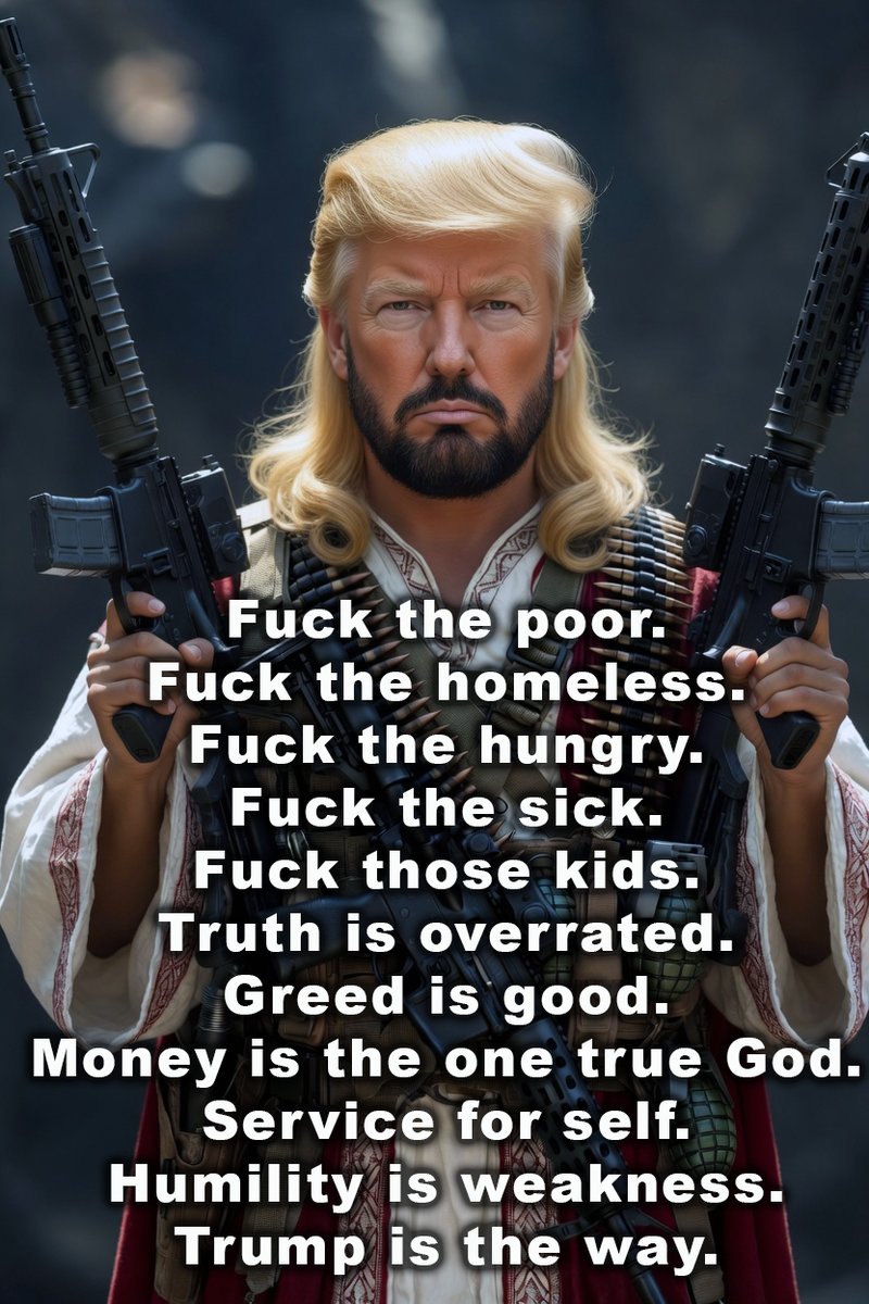 JXDirector's tweet image. Why is Republican Jesus so evil?

#MAGA #Trump #Republicans #Jesus