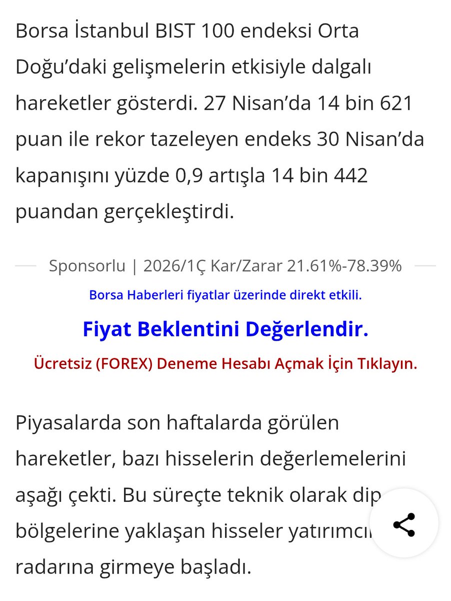 OGUZBEY2323's tweet image. Borsada dip seviyesine yakın 10 hisse: KLRHO listeye girdi
( KAYNAK  : PARATİC HABER  )