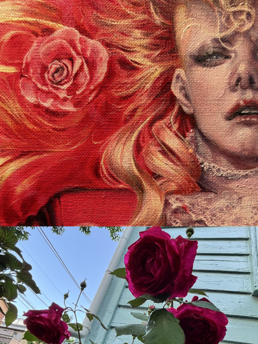 絵画  油彩本物、    薔薇、ジョアン、ゲレロ 薔薇 花 絵画 リトグラフ 版画 ジョアン・ゲレロ 「ワイン・ローズ
