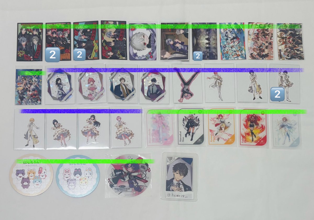 hemerr_'s tweet photo. 【交換・譲渡・買取】にじさんじ、ROF-MAO、チェキ、ポストカード、特典、コースター

譲：1~3枚目
求：4枚目or定価＋送料

郵送のみ
詳しくはATLにて

1枚からでもお気軽にお声掛けください🙇🏻‍♀️ https://t.co/roOf0rFmrk