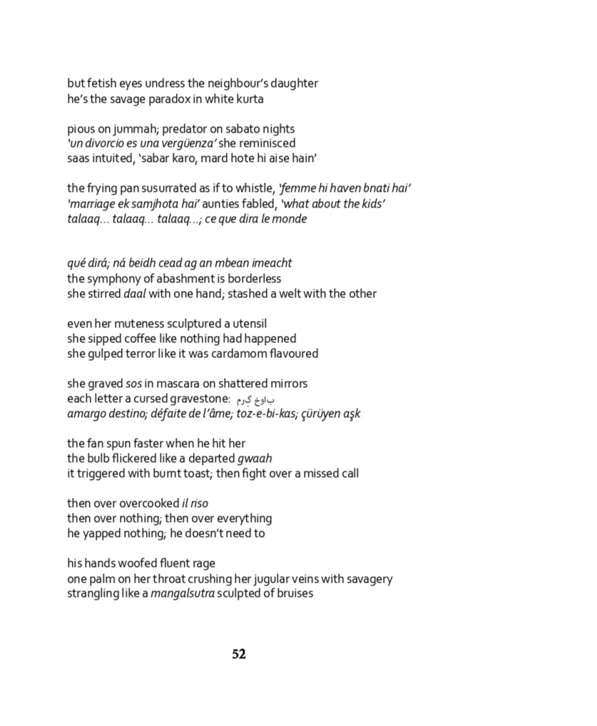 HannanKhanOff's tweet photo. Honored to share that my poem “Dila De Rang Kaale” has been published in Pegasus Poetry Journal.

It is not an easy read—and it was never meant to be.

#Poetry #DomesticViolenceAwareness
#MultilingualPoetry #TransnationalLiterature #Spanish #French #Italian  #Turkish  #Arabic https://t.co/sfRBGLrk6D