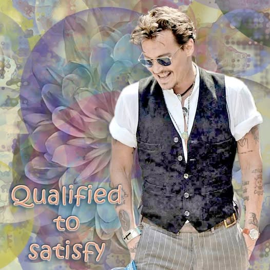 MmSunbeam33's tweet image. 2014.
TEXT: Qualified to satisfy.

#JohnnyDepp #Photoshop