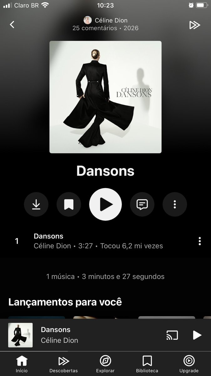 Dansons, the <a href="/celinedion/">Celine Dion</a> new single in French surpassed 6,2 million streams on YouTubeMusic 🥰