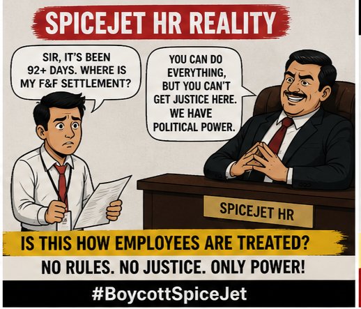 PradhanMranjan's tweet image. Requesting aviation media attention on employee dues delay.

90+ days and still no F&amp;amp;F from SpiceJet despite ₹1,19,117 recovery.

@CNBCTV18Live @moneycontrolcom @business_today @livemint

#SpiceJet #AviationNews #EmployeeRights