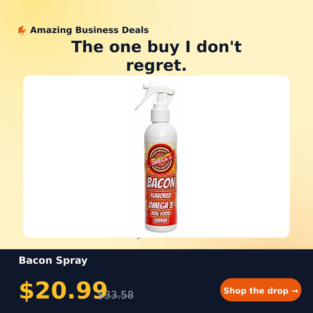 AmazingBusines4's tweet image. Bacon Spray — $20.99 — $20.99
amazingbusinessstore.com/product/bacon-… #baconspray #cookinghacks