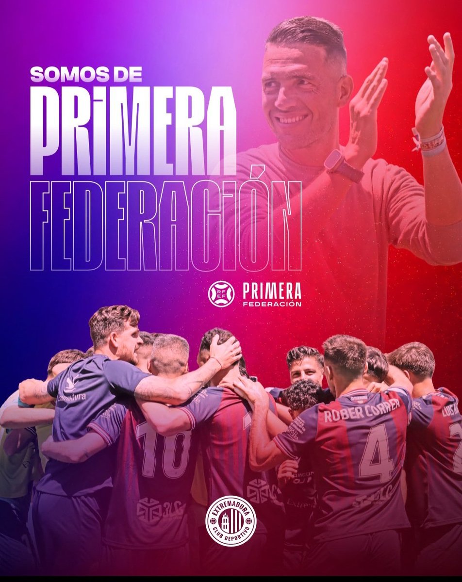 elnorteud's tweet photo. Que si que si que si!!! Que somos de 1RF. Gracias @CDExt1924 por otro ascenso tan apasionante cada partido. 4 de 4 y ya estamos donde mínimo merecemos. Que bonito es ser de Almendralejo y del Extremadura. Vamosssss 💙♥️ https://t.co/e212UWdH24
