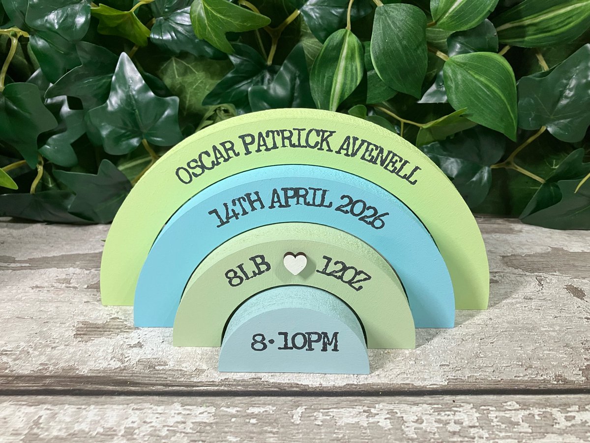 GertrudeGifts's tweet image. Personalised Wooden Rainbow for Baby Girl or Boy | Custom Nursery Decor | New Baby Keepsake Gift

GertrudesGiftsByBeth.etsy.com

Can be painted in lots of different colours.  

#newborn #baby #rainbow #giftideas #family