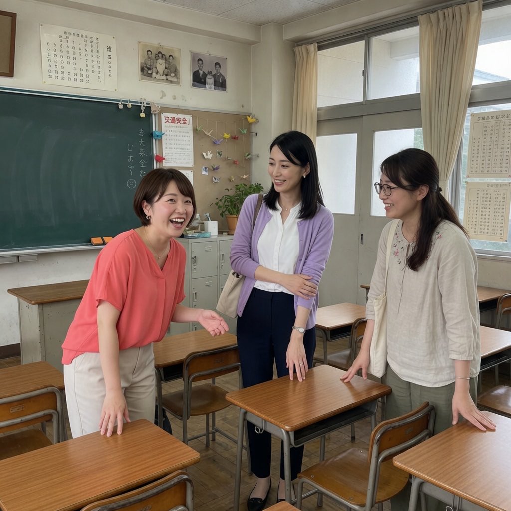 suke5937's tweet image. えーめっちゃ懐かしいー！
先生覚えてる？ここで私たちと…
#AI美女
#AIart
