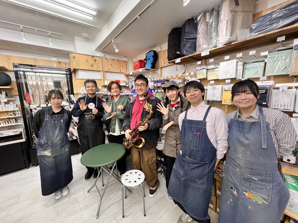 fukunagaharmony's tweet photo. [お知らせ]

毎日放送「土曜のあさはほめるちゃん」と言う番組に弊社が出演？することになりました。
JR立花駅近辺を役者さん達が取材される中で弊社に立ち寄られたと言う内容です。
ちょっと朝早いですが、良かったら見ていただけると嬉しいです。
放送日
2026年4月25日(土)朝6時30分より
#管楽器 https://t.co/fxvemNecsj