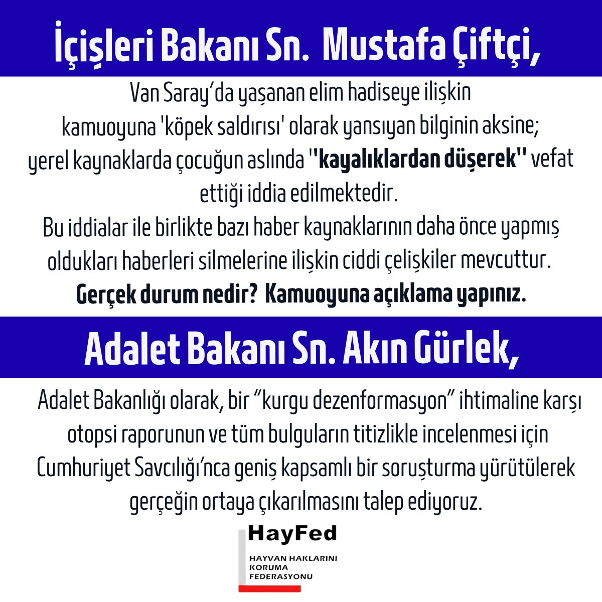 HayFed-Hayvan Haklarını Koruma Federasyonu tweet media