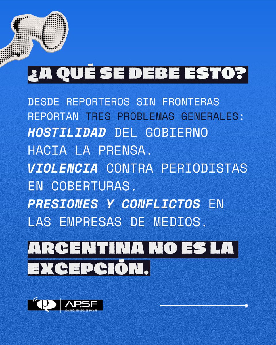 PrensaSantaFe's tweet photo. 💬Día Mundial de la Libertad de Prensa📢
✖️Sin salarios dignos ✖️Sin Estatuto del Periodista ⏩NO HAY LIBERTAD DE PRENSA
⬇️ https://t.co/gB34DJDS94