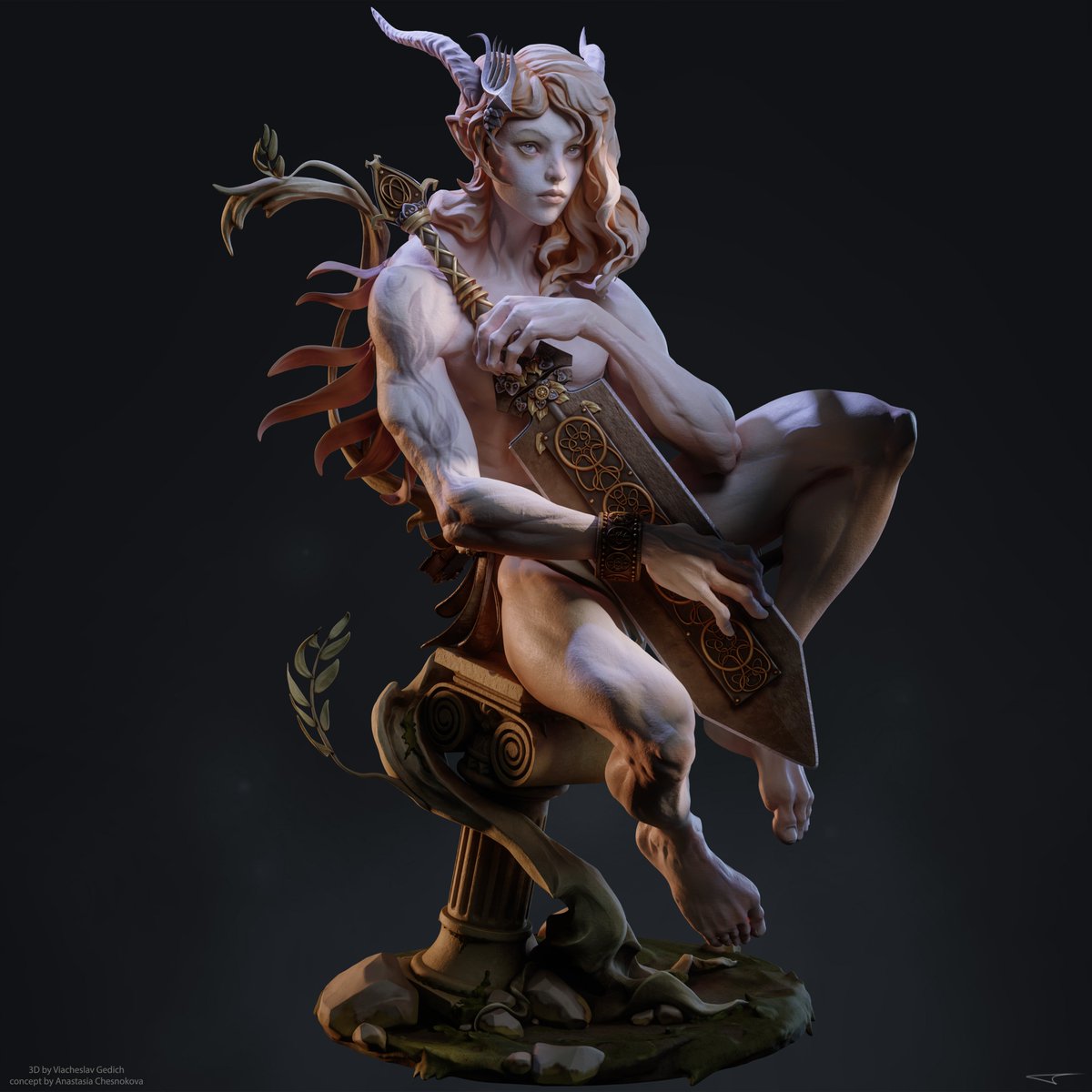 MAYA_slava's tweet image. Hey legends! 🌸❤️

I’ve just finished a 3D project based on a stunning concept by Anastasia Chesnokova (artstation.com/artwork/obYKGL).

The project is now live on ArtStation (artstation.com/artwork/lGJYOO) 🎨 .

 I was aiming for a Renaissance-inspired style with this one 

#3d #elf #statue