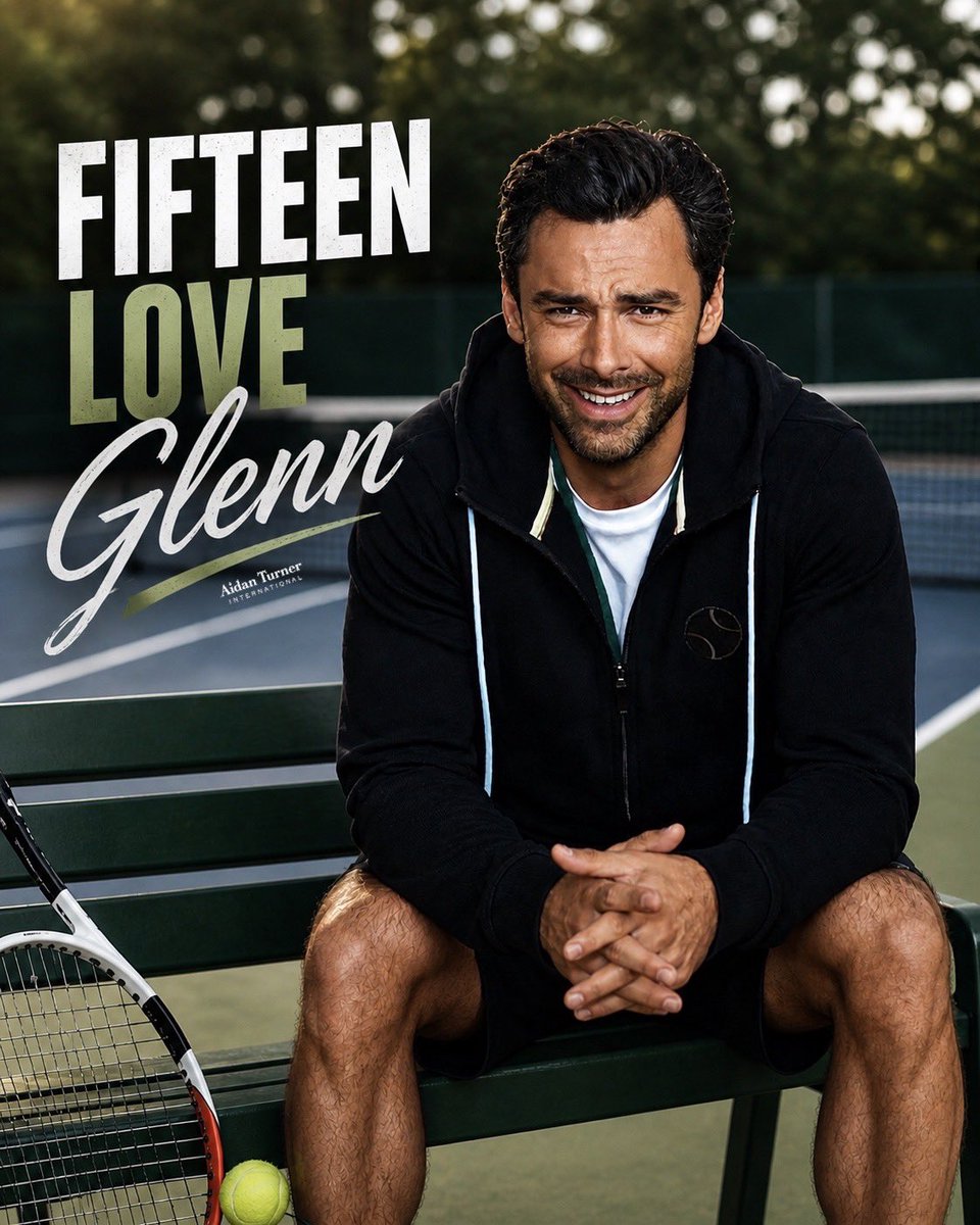 FrancineDupre's tweet photo. Aidan Turner 
Fifteen Love Glenn 
Coming soon in France on France TV May 22nd 
My new portrait
Our sexy coach 🎾🎾
No disrespectful watermark on his body 
#Aidanturner #Fifteenlove #Glenn #Aidanturnerinternational https://t.co/r8SxVTEuPj