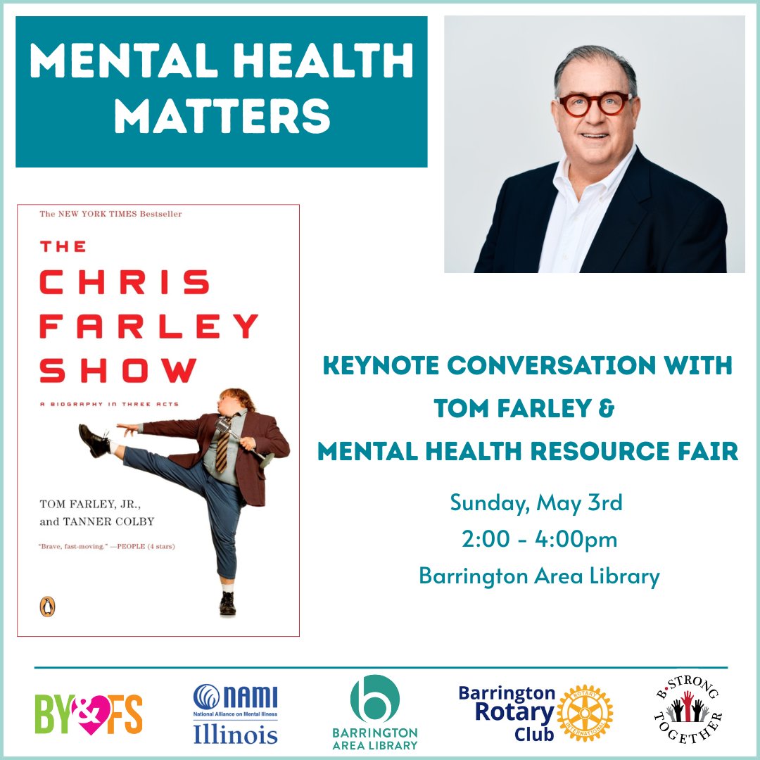 TogetherBstrong's tweet photo. Join us TODAY from 2-4pm at the Barrington Area Library for Mental Health Matters! It's not too late to join us-register at https://t.co/RhgUagei1v. We hope to see you there!

#mentalhealthmatters #mentalhealthawarenessmonth #bstrongtogetherbarrington #bstrongtogethermentalhealth https://t.co/IzbErwUXuM