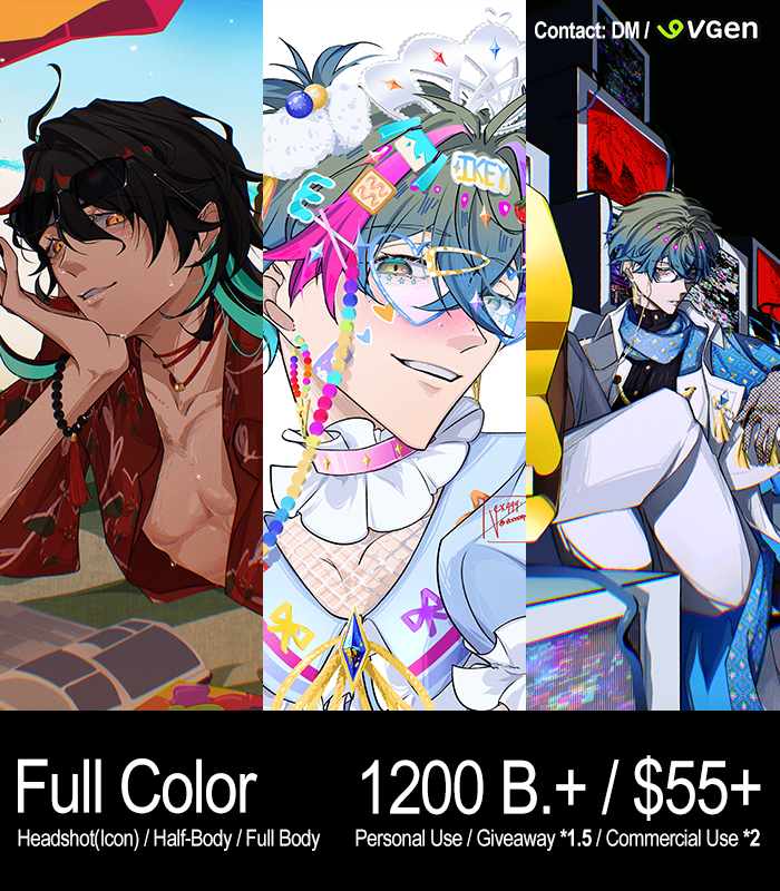 vexxxx444's tweet photo. [Rt appreciated✨✨]
#commissionTH #VGen #vexcms
CMS OPEN!
🔥Full Color 0/3
🔥Chibi 0/3

สนในจองคิว/สอบถาม สามารถDMมาได้ค่ะ
Looking for more info, please DM directly

link below🔗👇 https://t.co/9m1q3VxVRA