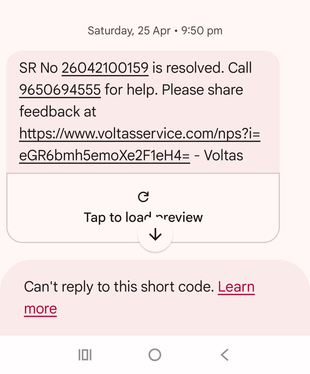 subhash1609's tweet image. @myvoltas की सर्विस बेहद निराशाजनक है। टेक्नीशियन सिर्फ पैसे लेकर चला जाता है, समस्या का समाधान चाहे हुआ हो या नही। reopen समस्या के लिए टेक्नीशियन विजिट नही करते। 21 अप्रैल से समस्या जस की तस बनी हुई है।
 #Voltas #BadService #CustomerExperience #ConsumerRights #ACService #India