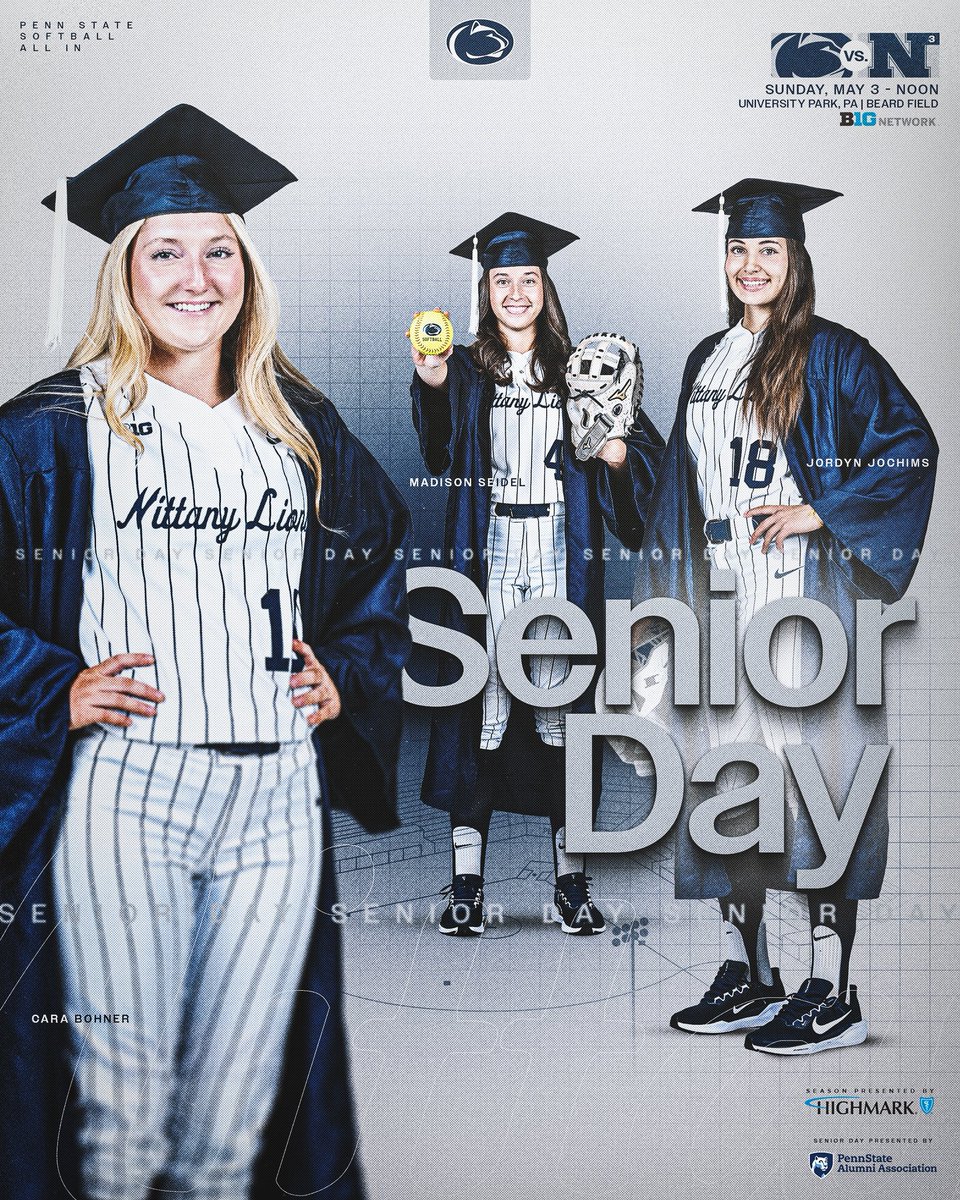 PennStateSB's tweet image. sunday, for the seniors💙

🥎: #3 Nebraska
👩‍🎓: Senior Day presented by @PennStateAlums 
⏰: Noon (ET)
📍: University Park, Pa.
🏟️: NLSP &amp;amp; Beard Field
🆓: FREE Admission
🅿️: ParkWhiz / HONK
📺: Big Ten Network
📊: PennState.StatBroadcast.com

#WeAre | #AllIn