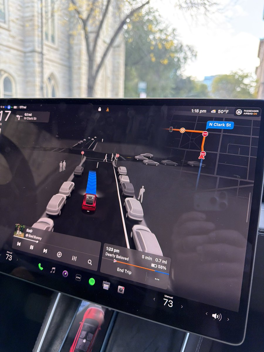 nikogeorge's tweet image. Bought my Tesla Model Y 4 months ago. 97% of my miles on FSD—the latest updates make it many times safer than me behind the wheel. My 30-min commute is now actually enjoyable instead of stressful. People don’t realize how transformative this is! 🚗⚡
#Tesla #ModelY #FSD
