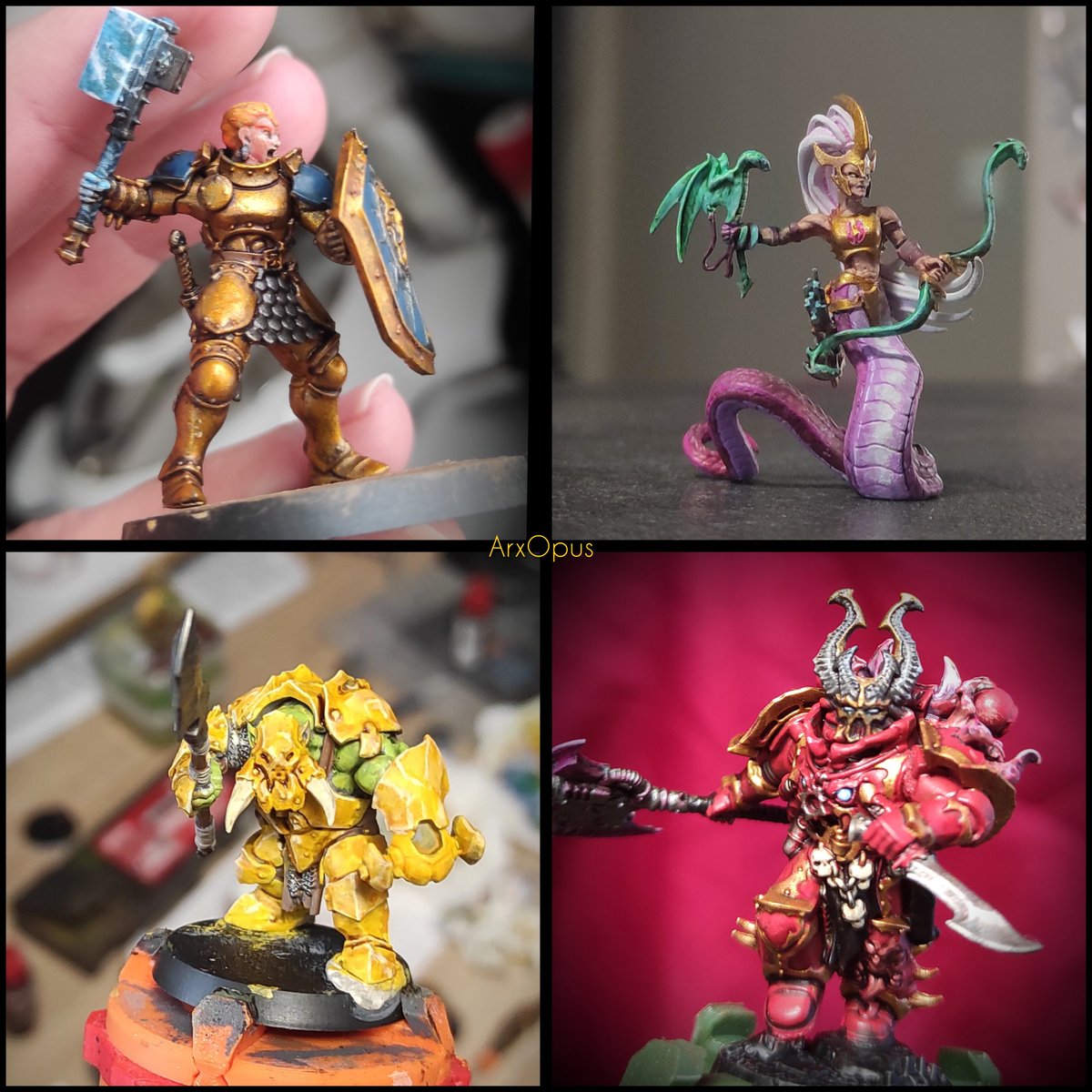 ArxOpus's tweet image. Récapitulatif d'un mois d'Avril plutôt productif ou j'ai pu réaliser un grand nombre de figurines variées. 
Je suis content des retours que vous avez pu me faire, vous êtes de plus en plus nombreux à me suivre et ça fait vraiment plaisir !

Merci 😇

#warhammerCommunity
#paint