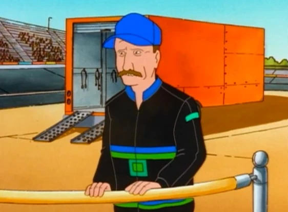 landofthe80s's tweet image. On this date in 1998, NASCAR legend Dale Earnhardt guest-starred as himself on an “King of the Hill” #90s