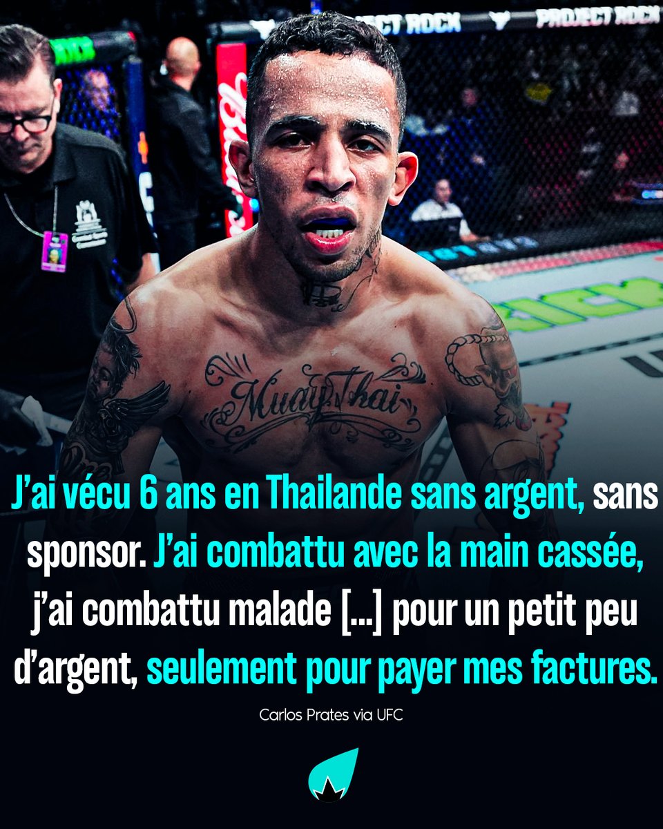 Carlos Prates explique qu’il ne ressent aucune crainte à l’idée de rentrer dans une cage et se battre car il a vécu des épreuves difficiles. 😔

“Qu’est-ce qui peut m’arriver maintenant ?”