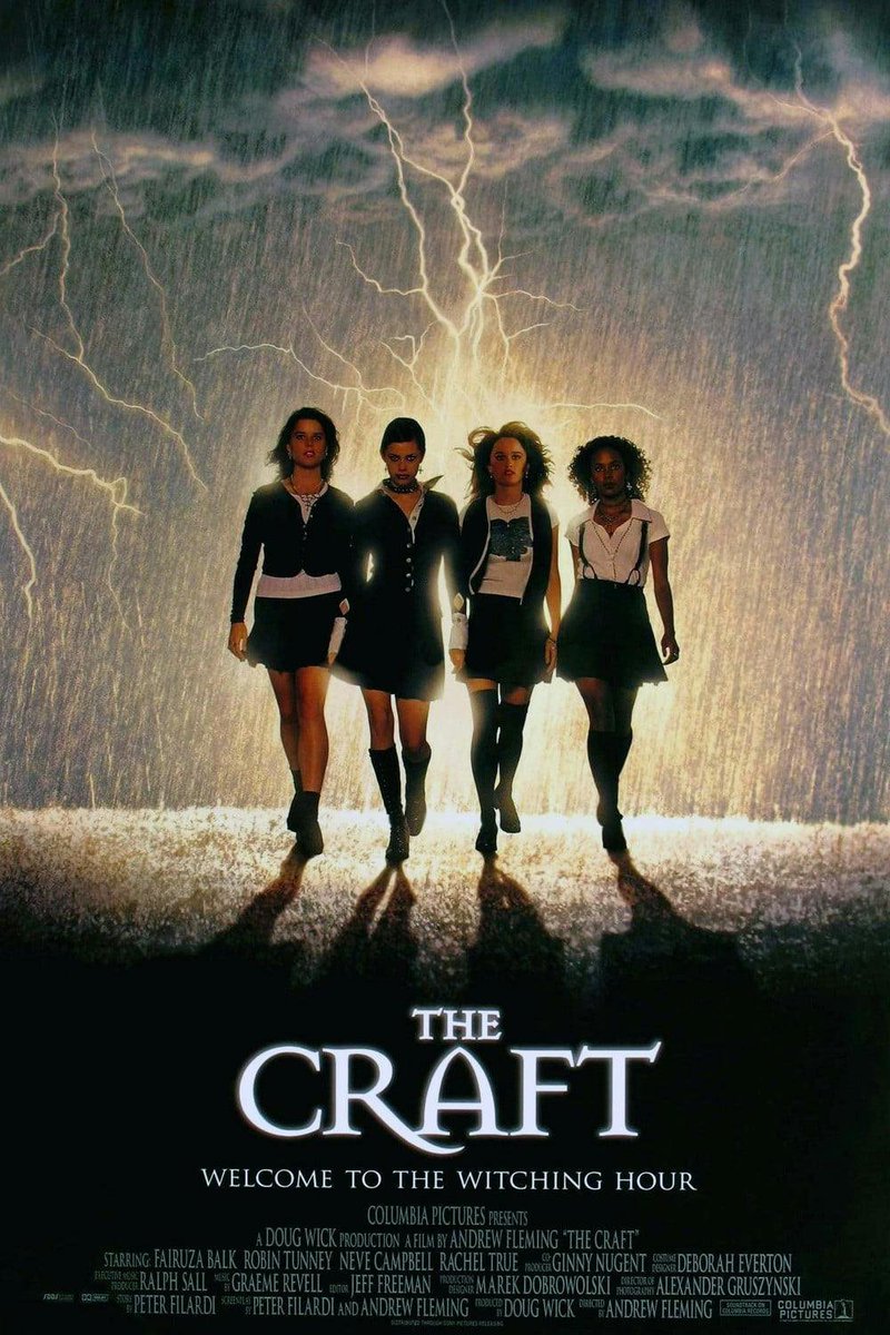 landofthe80s's tweet image. On this date in 1996, “The Craft” starring Neve Campbell hit the big screen. #90s