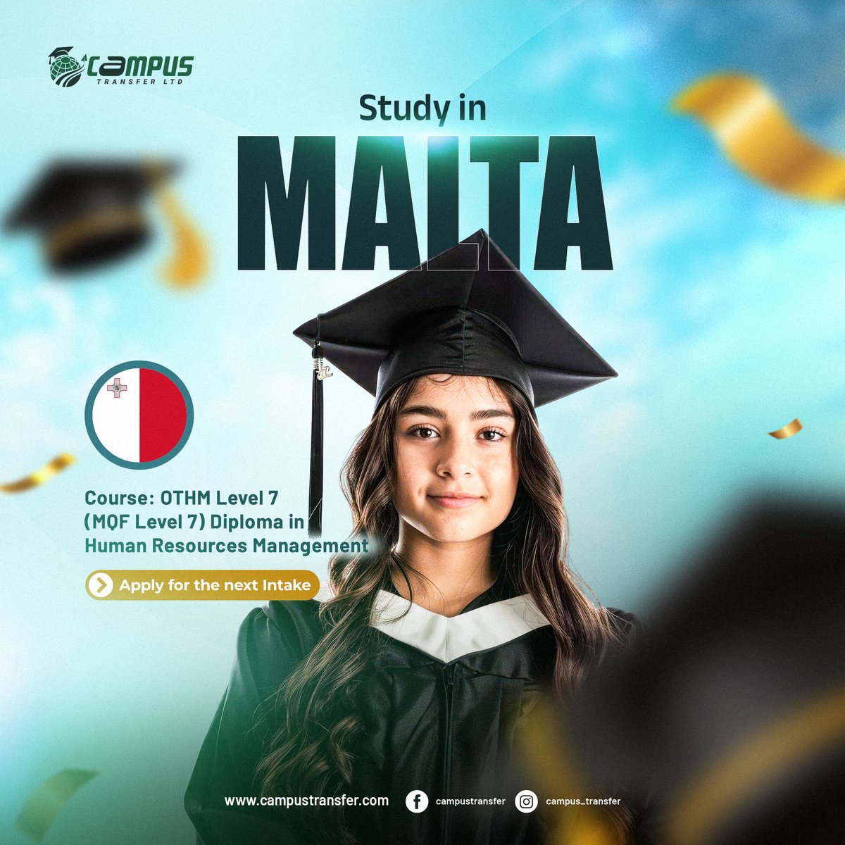 campus_transfer's tweet image. 🇲🇹 Study HR in Malta

🎓 OTHM Level 7 Diploma
✔️ Career-focused
✔️ International qualification

📩 DM now

#StudyAbroad #Malta