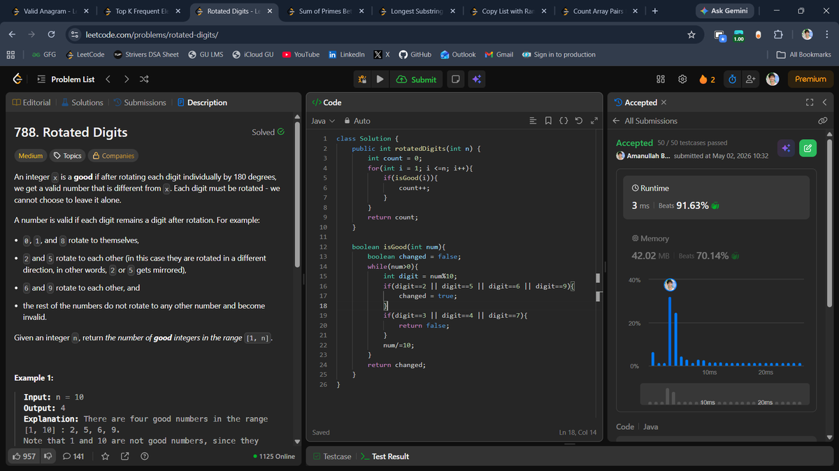 beingbashar06's tweet photo. #Day89 of #100DaysOfCodeChallenge

Solved multiple hashing problems today.

• Top K Frequent Ele
• Rotated Digits
• Sum of Primes Between No and Its Rer
• Longest Substring Without Repeating Char
• Copy List with Random Pointer
• Count Arr Pairs Divisible by K

Day 89 done https://t.co/1Mt3WGOOG7