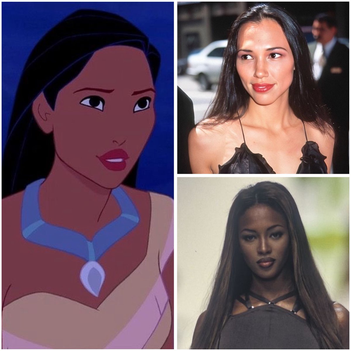 wiccanhulkling_'s tweet image. Pocahontas: Irene Bedard (también le dio voz) y Naomi Campbell