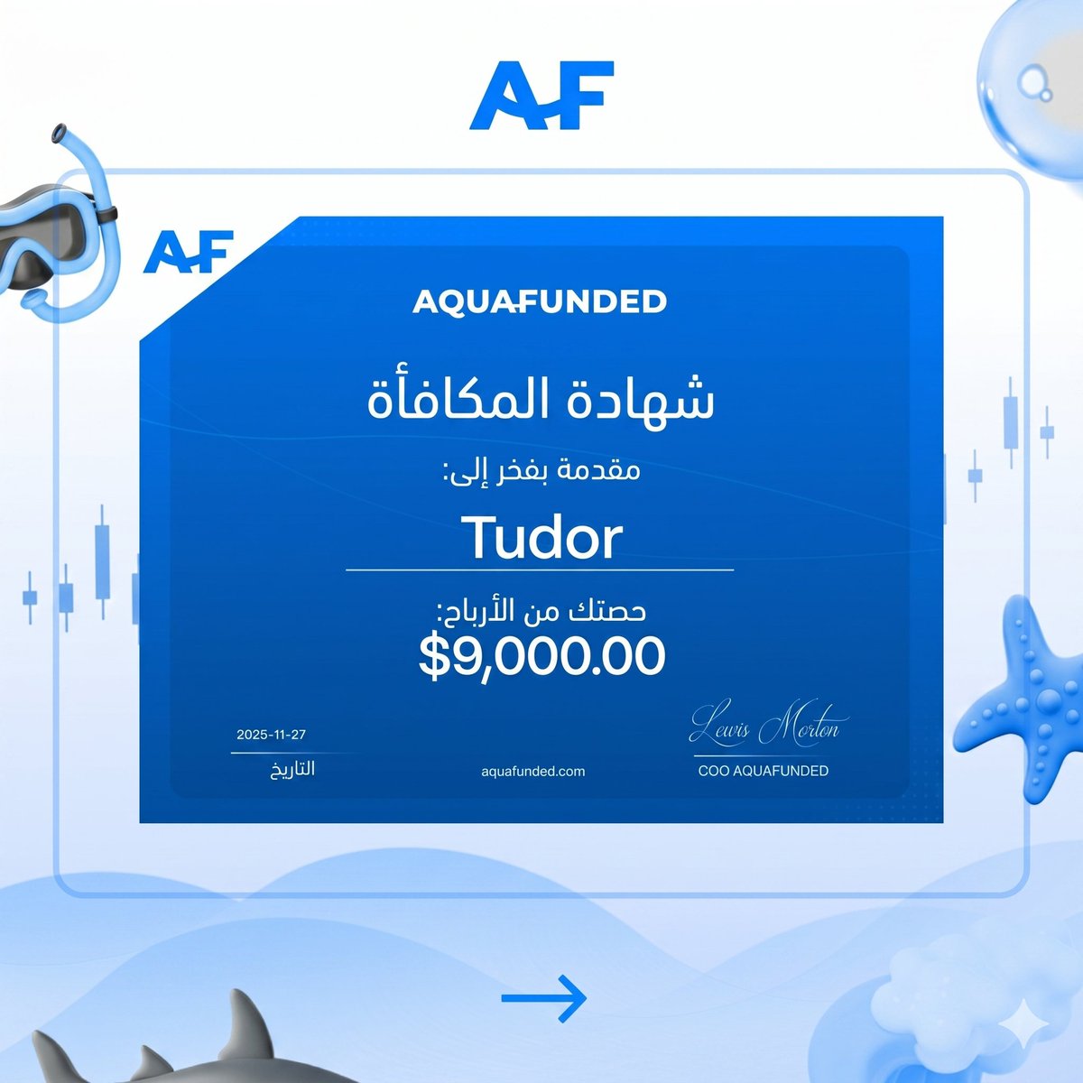 AquaFunded_ar's tweet photo. ✔️ Narasimha حقق $9,000.00
✔️ Tudor حقق $9,000.00
✔️ Denisa-Stefania حققت $4,306.50
✔️ Pablo حقق $2,630.94
✔️ Wiets حقق $3,480.00

تداول بحسابات تصل إلى $400,000 فوراً، وقم بزيادة رأس المال مع تحسن أدائك

انضم إلى AquaFunded اليوم https://t.co/Y6MtCFdefK